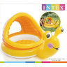 Надувной детский бассейн INTEX «Улитка» 57124NP с навесом, 145×102×74 см